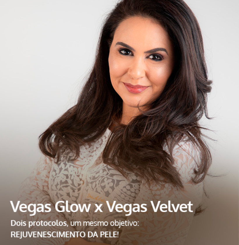 <p>Vegas Glow X Vegas Velvet</p><p>Dois protocolos, um mesmo objetivo: Rejuvenescimento da pele!</p>