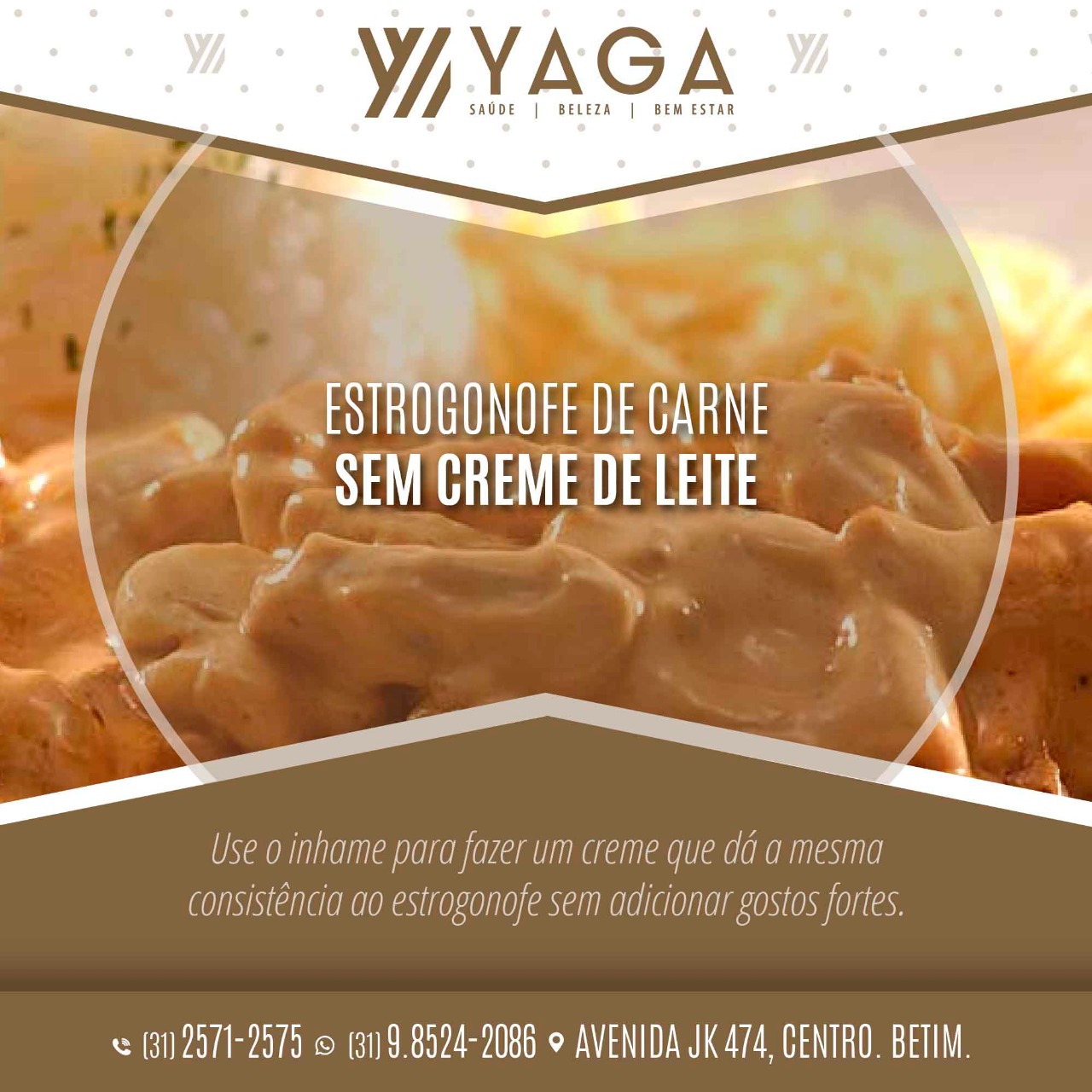 Estrogonofe de carne sem creme de leite