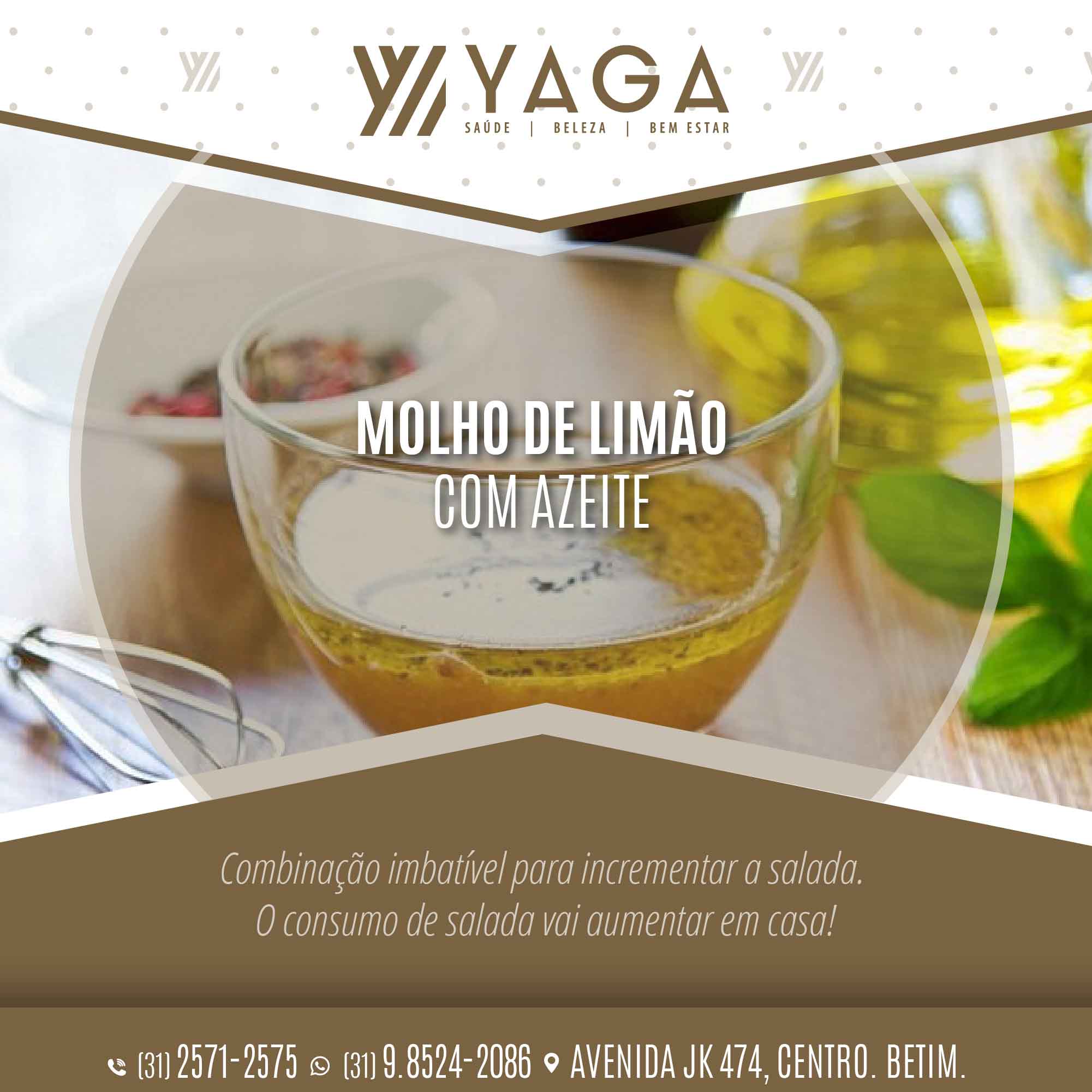 Molho de limão com azeite