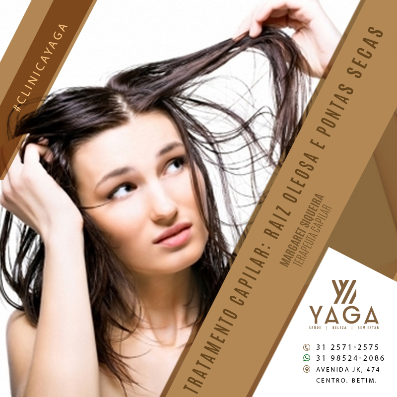 Tratamento cabelo Raiz oleosa e pontas secas