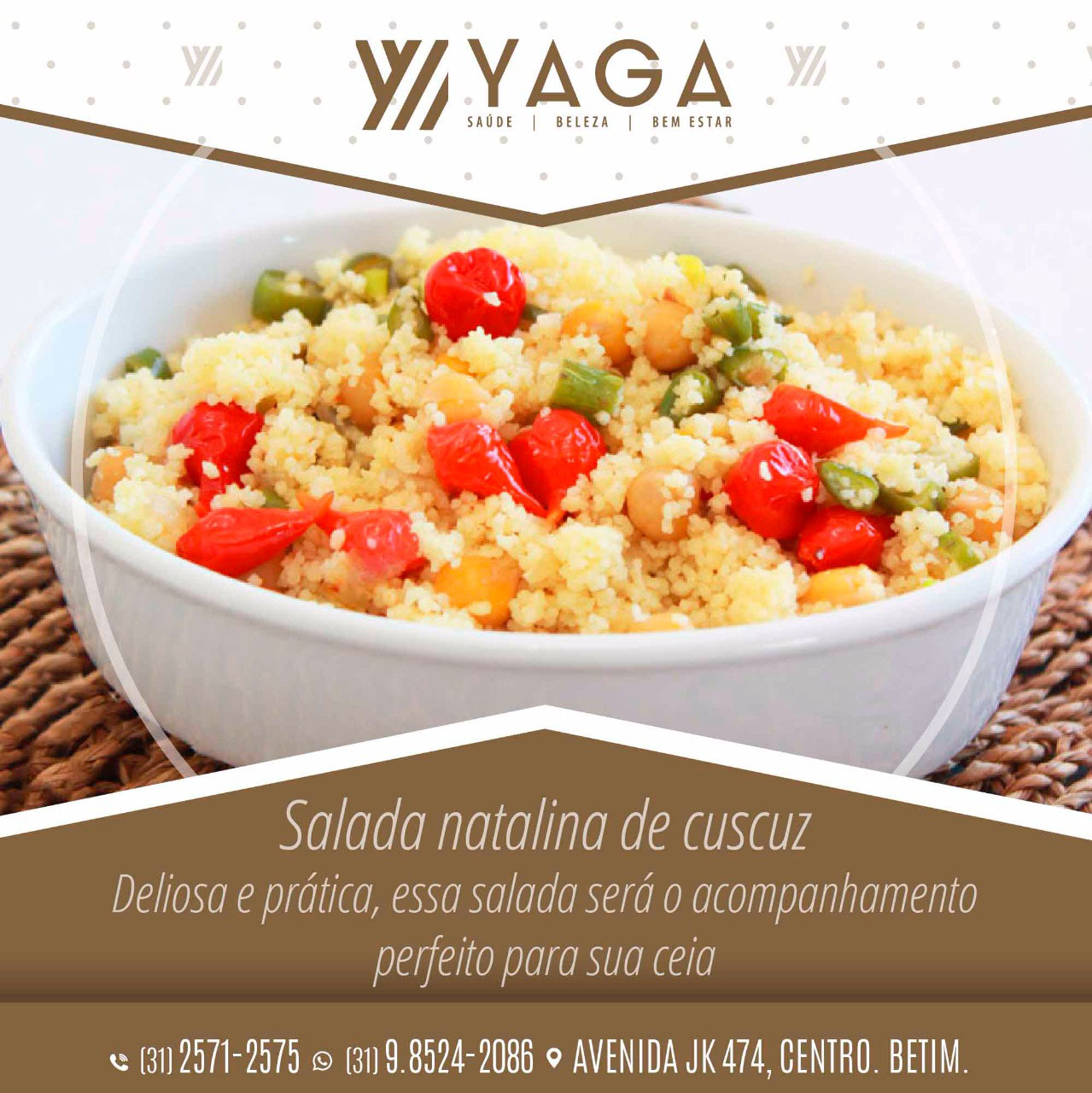 Salada natalina de cuscuz