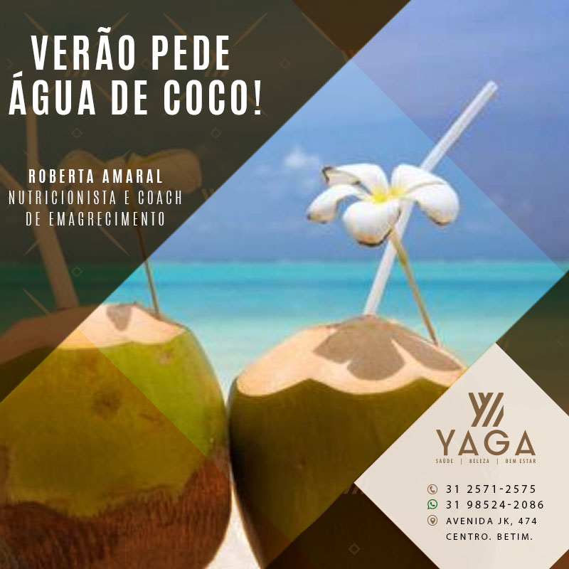 Ver&atilde;o pede &aacute;gua de coco!