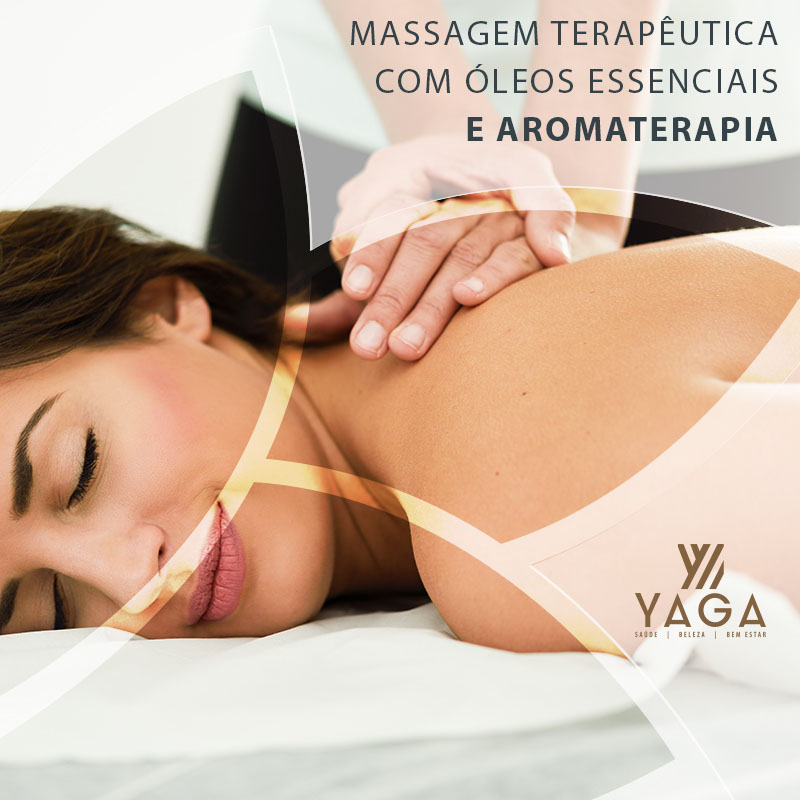 Massagem terap&ecirc;utica com &oacute;leos essenciais e aromaterapia