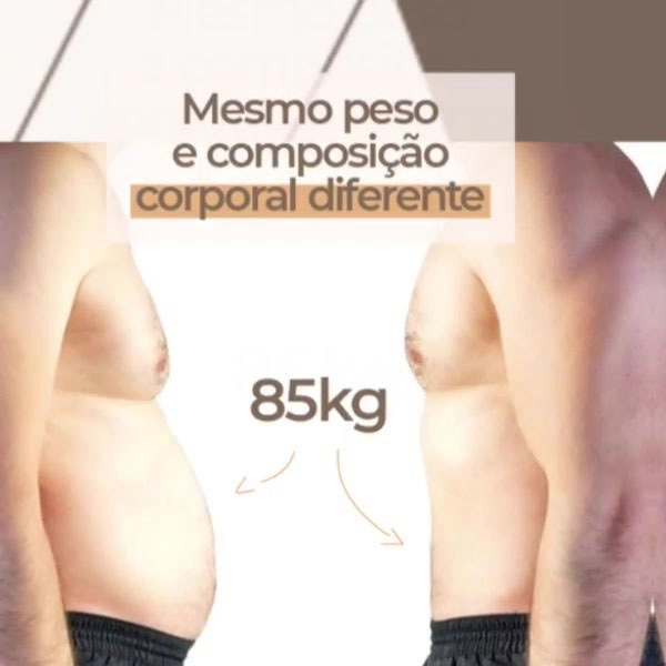 Mesmo peso e composi&ccedil;&atilde;o corporal diferente